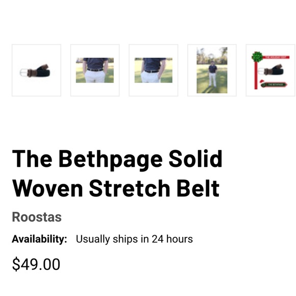 Roostas Woven Stretch Belt - Picture 4 of 5